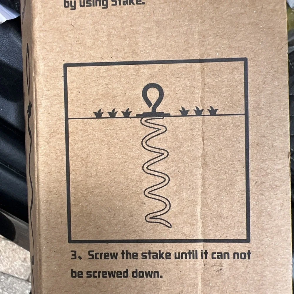 Dog Tie Out Stake‎ for Large Dogs up to 250 lbs - 360° Rotation M